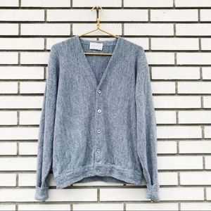 Vintage Lord Jeff heather gray grandpa sweater